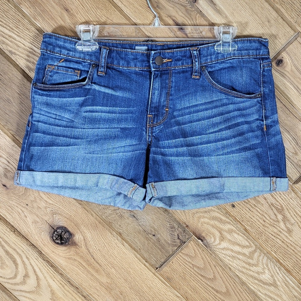 Mossimo Denim Shorts Womens 8 Fit 3 Cuffed Premium Denim Blue